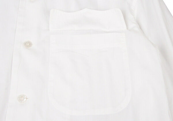 ISSEY MIYAKEMEN Flap Pocket Open Collar Shirt White Size M