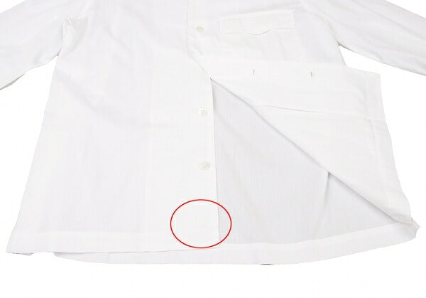 ISSEY MIYAKEMEN Flap Pocket Open Collar Shirt White Size M