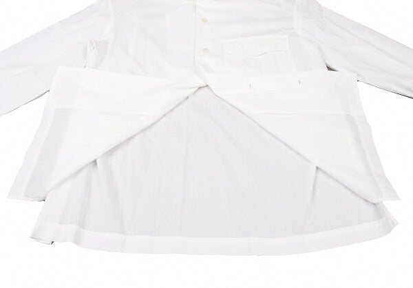 ISSEY MIYAKEMEN Flap Pocket Open Collar Shirt White Size M