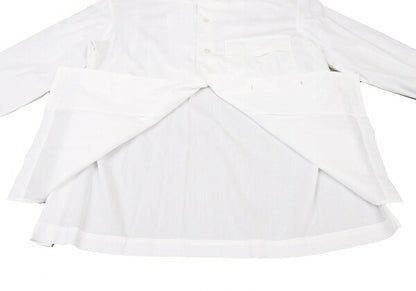 ISSEY MIYAKEMEN Flap Pocket Open Collar Shirt White Size M