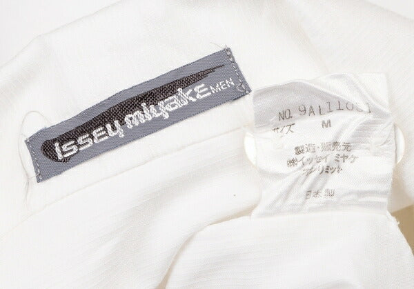 ISSEY MIYAKEMEN Flap Pocket Open Collar Shirt White Size M