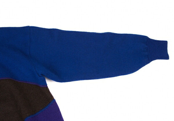 ISSEY MIYAKEMEN Wool Nylon Paneled Mock Neck Knit Size M