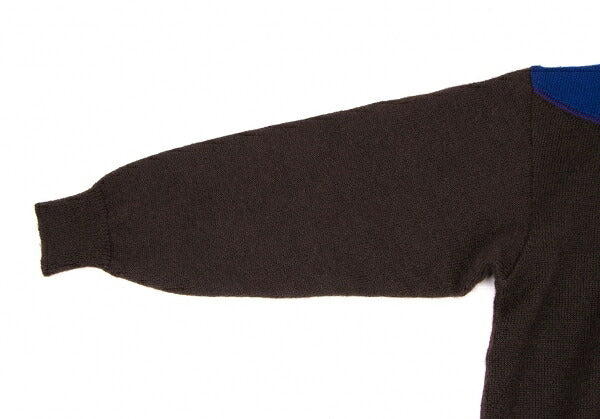 ISSEY MIYAKEMEN Wool Nylon Paneled Mock Neck Knit Size M