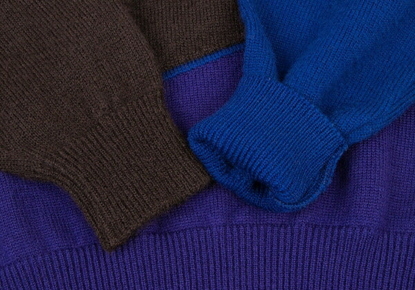 ISSEY MIYAKEMEN Wool Nylon Paneled Mock Neck Knit Size M