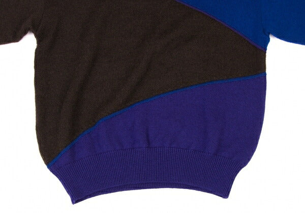 ISSEY MIYAKEMEN Wool Nylon Paneled Mock Neck Knit Size M