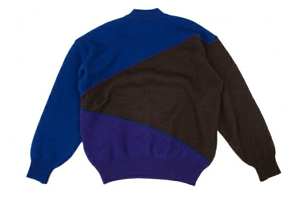 ISSEY MIYAKEMEN Wool Nylon Paneled Mock Neck Knit Size M