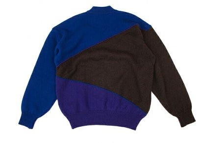 ISSEY MIYAKEMEN Wool Nylon Paneled Mock Neck Knit Size M