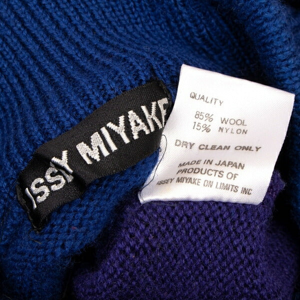 ISSEY MIYAKEMEN Wool Nylon Paneled Mock Neck Knit Size M