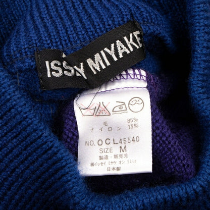 ISSEY MIYAKEMEN Wool Nylon Paneled Mock Neck Knit Size M