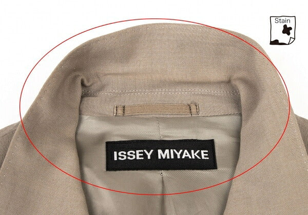 ISSEY MIYAKE MEN Rayon Silk Flap Pocket Jacket Beige Size 2