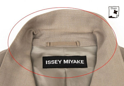 ISSEY MIYAKE MEN Rayon Silk Flap Pocket Jacket Beige Size 2