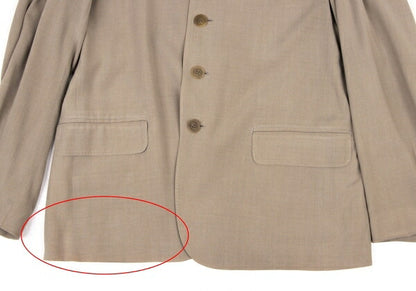 ISSEY MIYAKE MEN Rayon Silk Flap Pocket Jacket Beige Size 2