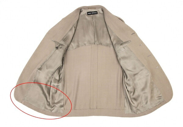 ISSEY MIYAKE MEN Rayon Silk Flap Pocket Jacket Beige Size 2