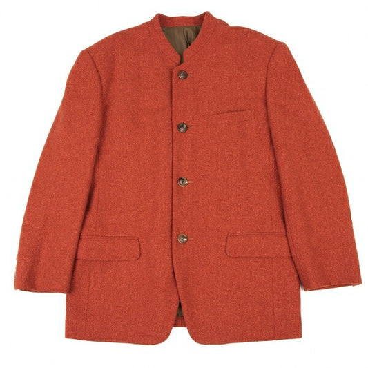 ISSEY MIYAKEMEN Wool Band Collar Flap Jacket Orange Size M
