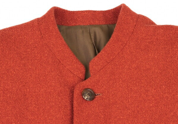 ISSEY MIYAKEMEN Wool Band Collar Flap Jacket Orange Size M