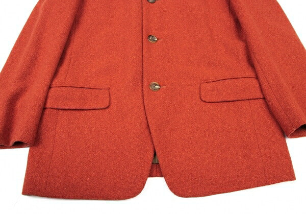 ISSEY MIYAKEMEN Wool Band Collar Flap Jacket Orange Size M