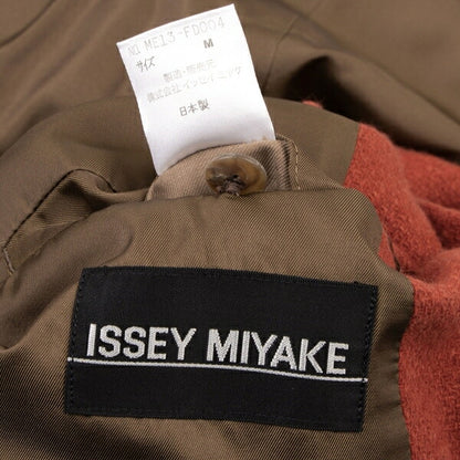 ISSEY MIYAKEMEN Wool Band Collar Flap Jacket Orange Size M