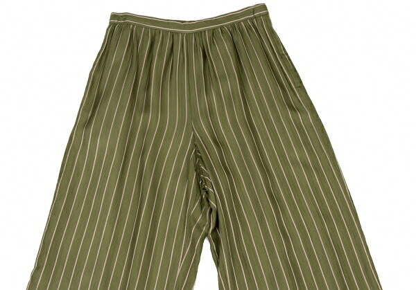 COMME des GARCONS Cupro Stripe Wide Pants Green Size M
