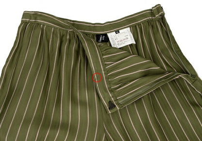 COMME des GARCONS Cupro Stripe Wide Pants Green Size M