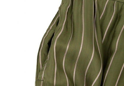 COMME des GARCONS Cupro Stripe Wide Pants Green Size M