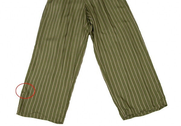 COMME des GARCONS Cupro Stripe Wide Pants Green Size M