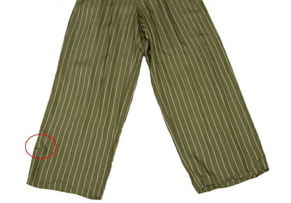 COMME des GARCONS Cupro Stripe Wide Pants Green Size M