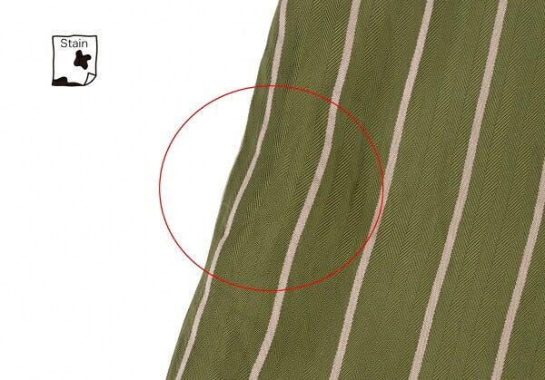COMME des GARCONS Cupro Stripe Wide Pants Green Size M