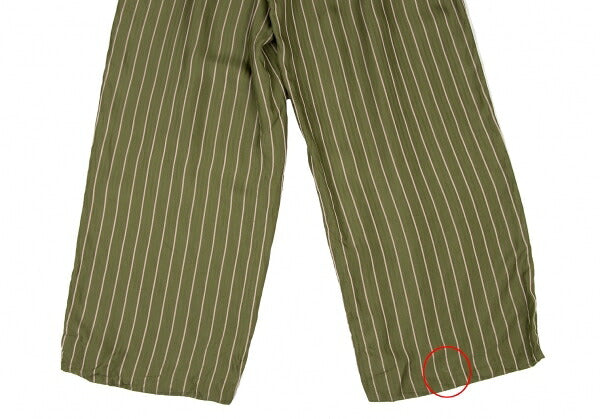 COMME des GARCONS Cupro Stripe Wide Pants Green Size M