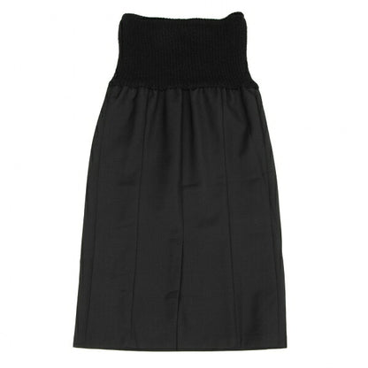 Yohji Yamamoto FEMME Wool Nylon Knit Skirt Black Size XS