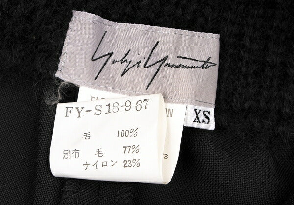 Yohji Yamamoto FEMME Wool Nylon Knit Skirt Black Size XS
