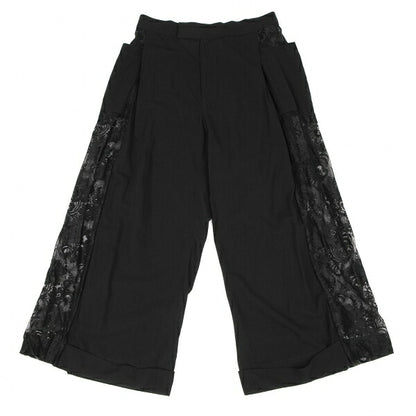 Yohji Yamamoto FEMME Rayon Cotton Lace Pants Black Size 1
