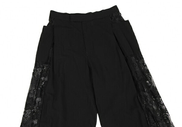 Yohji Yamamoto FEMME Rayon Cotton Lace Pants Black Size 1