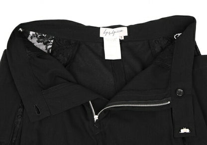 Yohji Yamamoto FEMME Rayon Cotton Lace Pants Black Size 1