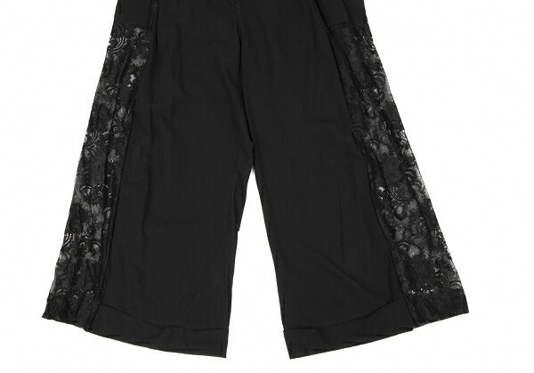 Yohji Yamamoto FEMME Rayon Cotton Lace Pants Black Size 1