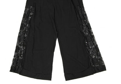 Yohji Yamamoto FEMME Rayon Cotton Lace Pants Black Size 1