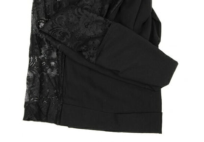 Yohji Yamamoto FEMME Rayon Cotton Lace Pants Black Size 1