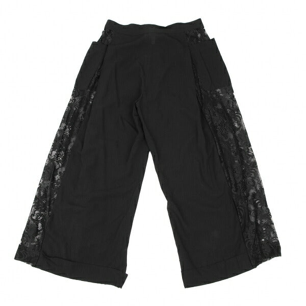 Yohji Yamamoto FEMME Rayon Cotton Lace Pants Black Size 1