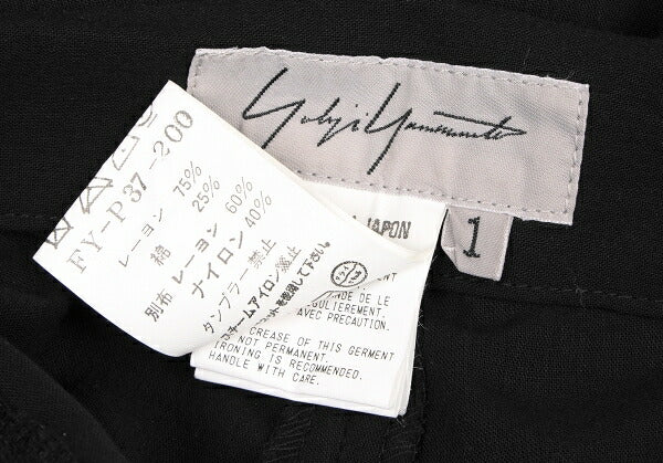 Yohji Yamamoto FEMME Rayon Cotton Lace Pants Black Size 1