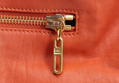 Chloe Leather Shoulder Bag Orange