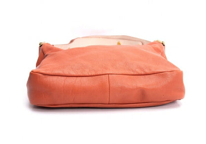 Chloe Leather Shoulder Bag Orange