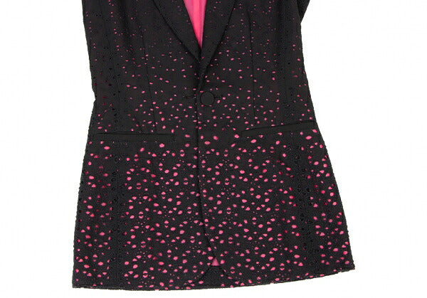 Jean Paul GAULTIER FEMME Mesh Layered Jacket Black Size 40