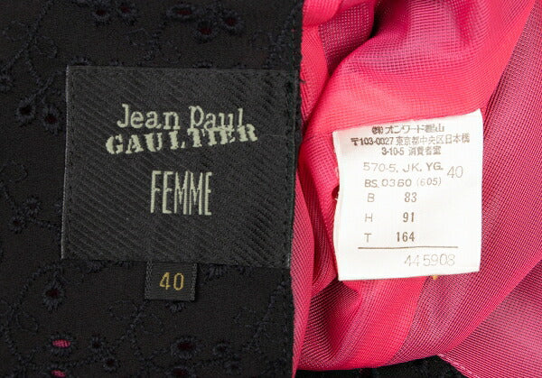 Jean Paul GAULTIER FEMME Mesh Layered Jacket Black Size 40