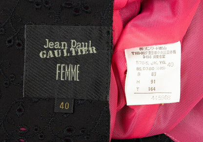 Jean Paul GAULTIER FEMME Mesh Layered Jacket Black Size 40