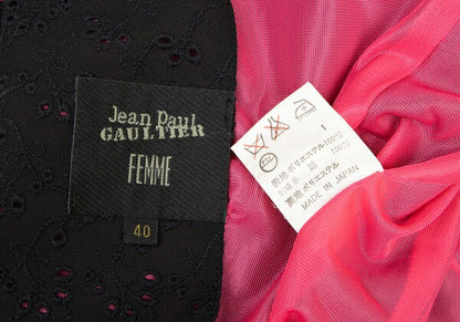 Jean Paul GAULTIER FEMME Mesh Layered Jacket Black Size 40