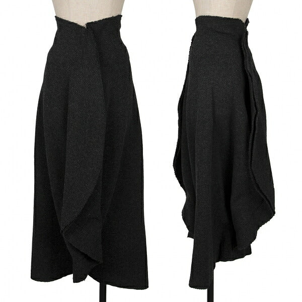 COMME des GARCONS Wool Nylon Circle Skirt Gray Size M