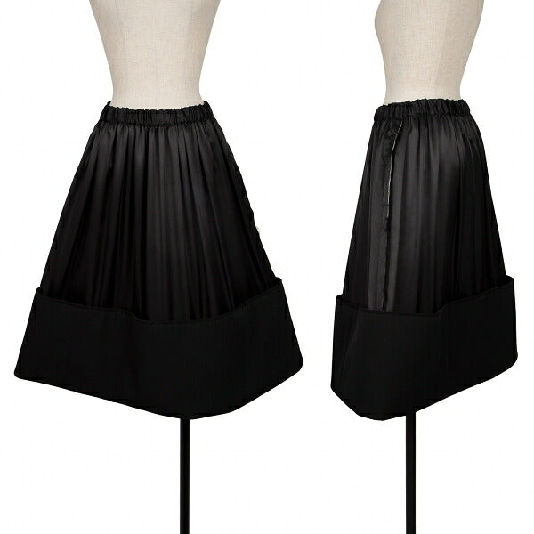 COMME des GARCONS 22AW Raw Edge Gathered Skirt Black Size XS