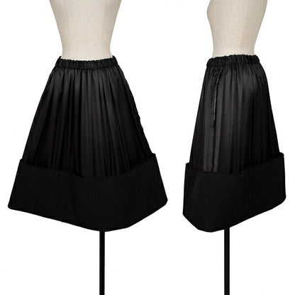 COMME des GARCONS 22AW Raw Edge Gathered Skirt Black Size XS