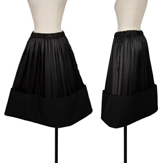 COMME des GARCONS 22AW Raw Edge Gathered Skirt Black Size XS