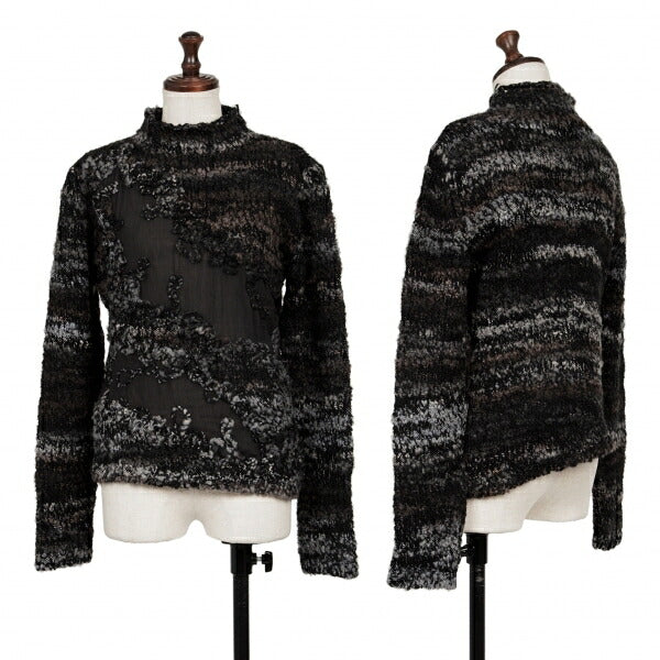 M.&KYOKO Alpaca Blend Wool Sweater Black Size M
