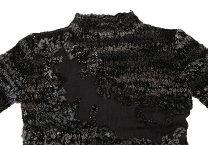 M.&KYOKO Alpaca Blend Wool Sweater Black Size M